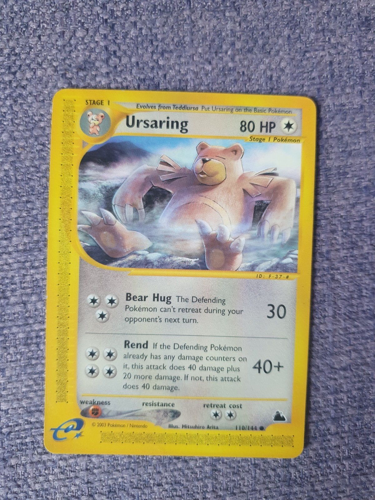 Ursaring 110/144 pokemon kaart, Ophalen of Verzenden
