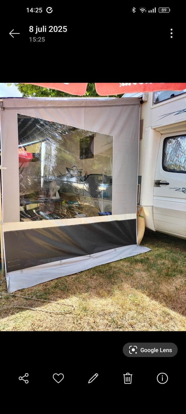 Zijwand luifel voor caravan /camper 2,50m uitval luifel, Caravans en Kamperen, Ophalen, Tot en met 4