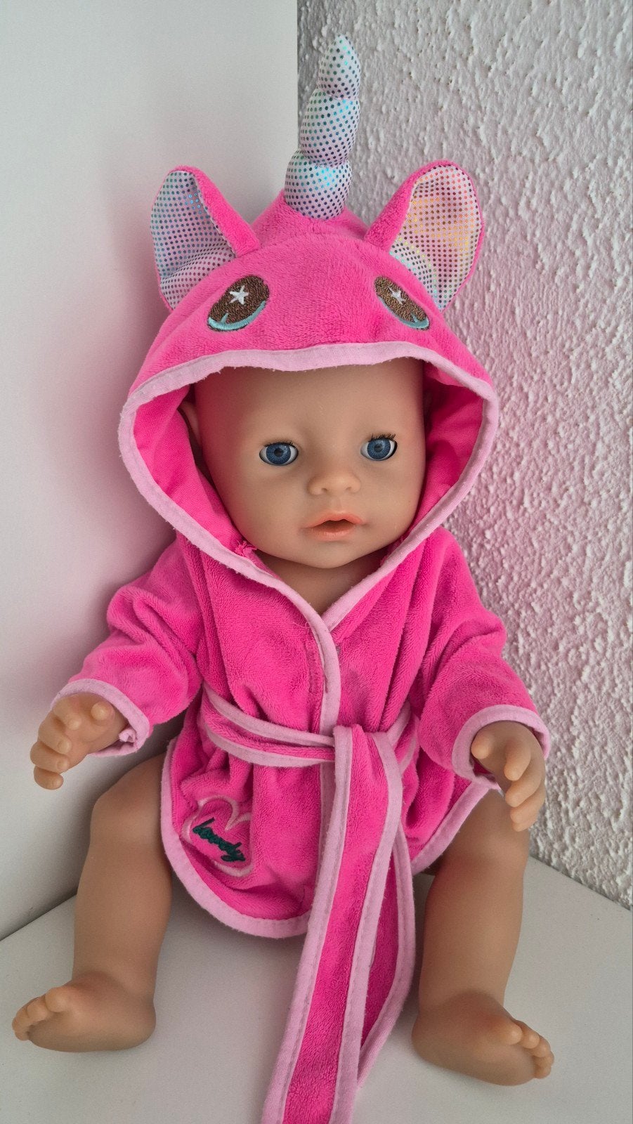 Baby Born Eenhoorn Badjas - Roze, Kinderen en Baby's, Speelgoed | Poppen, Ophalen of Verzenden, Zo goed als nieuw, Babypop