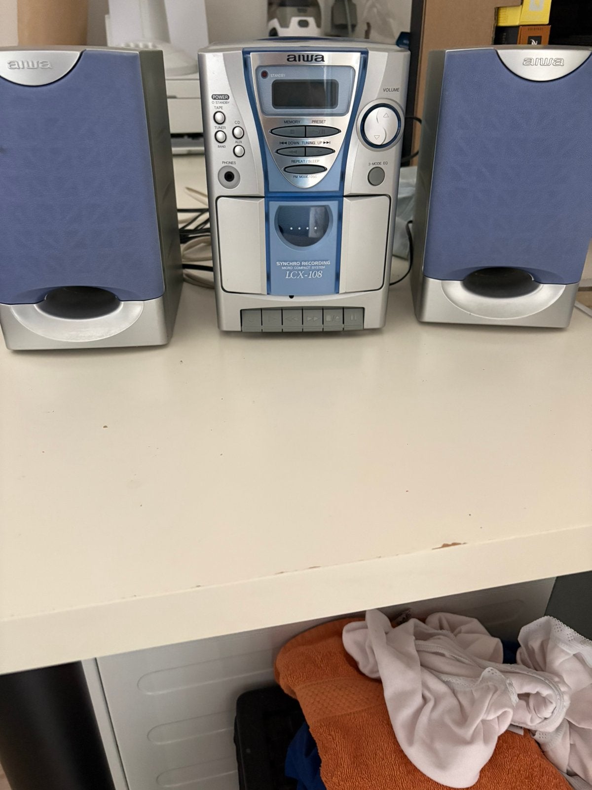 Mini cd/cassette deck met boxjes, Audio, Tv en Foto, Ophalen, Gebruikt, Overige merken, Microset