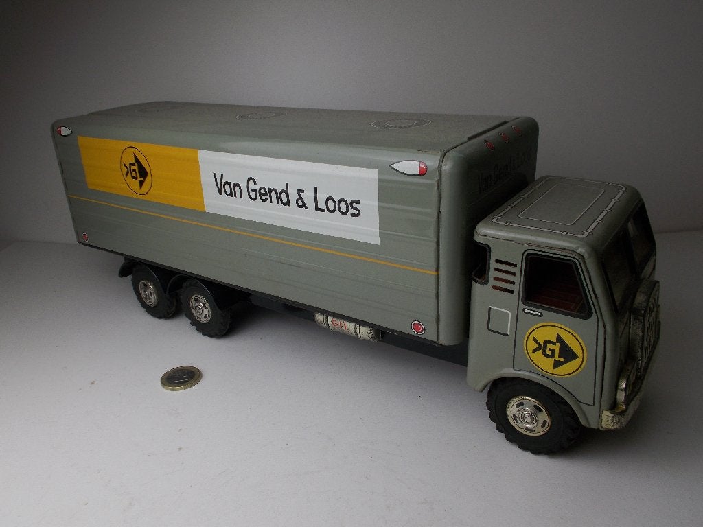 Jaren 60 JAPAN Blikken Vrachtwagen "VAN GEND EN LOOS" IZGST!, Ophalen of Verzenden