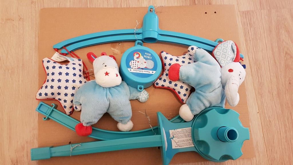Tiamo Collection Circus Ollie Muziekmobiel voor babybed, Ophalen of Verzenden, Gebruikt, Mobiel, Met geluid