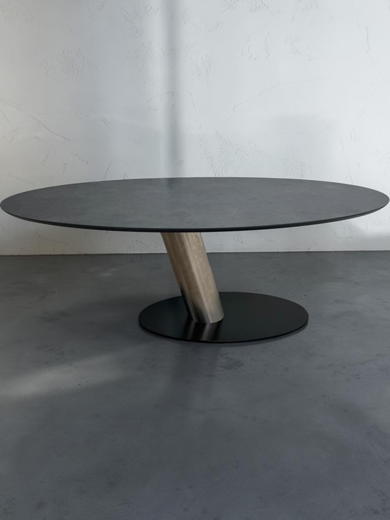 Bree’s New World Libra eettafel - Ovaal HPL Mika, 100 tot 150 cm, 200 cm of meer, Ophalen of Verzenden, Zo goed als nieuw