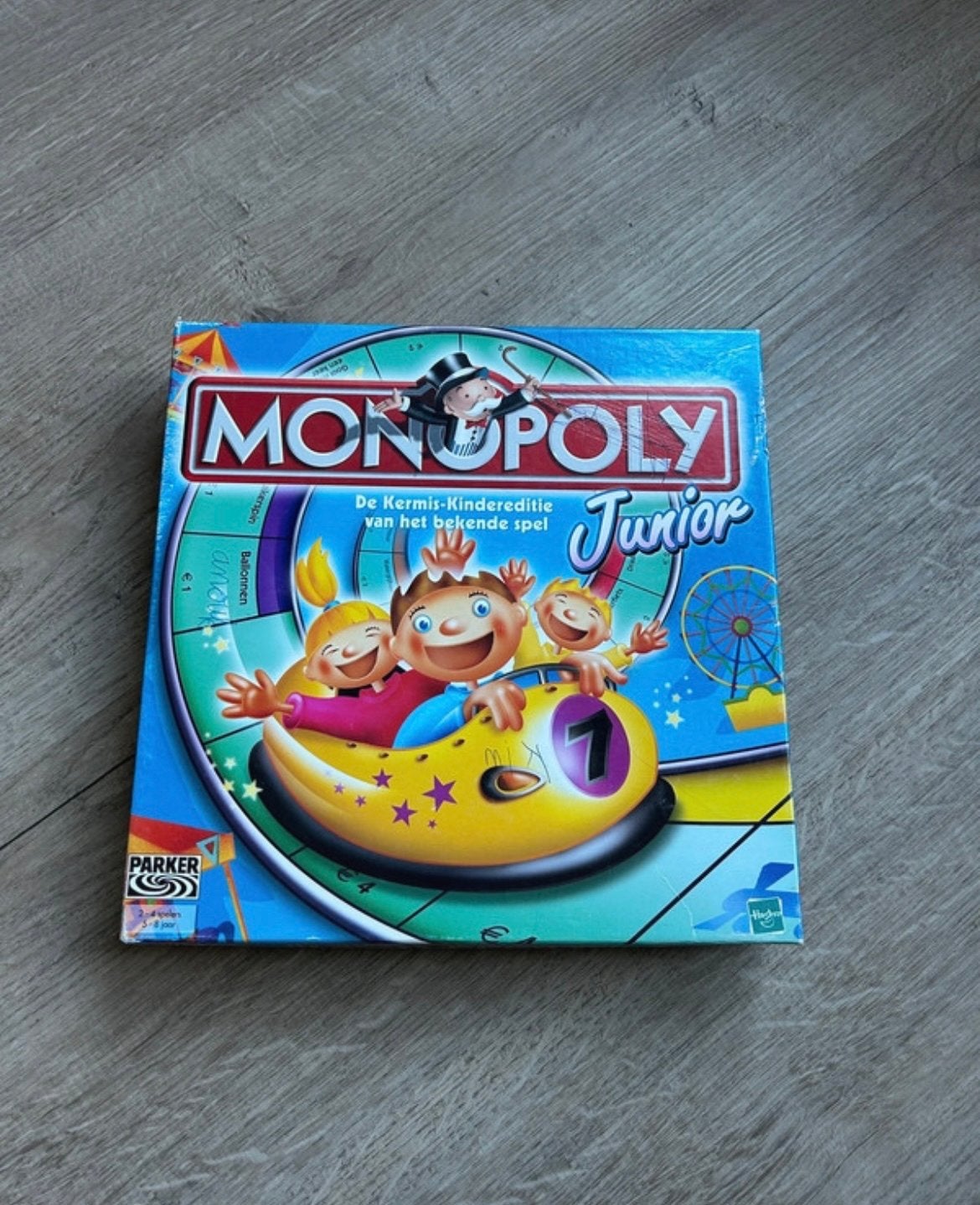 Monopoly Junior - De Kermis-Kindereditie, Drie of vier spelers, Ophalen of Verzenden, Gebruikt