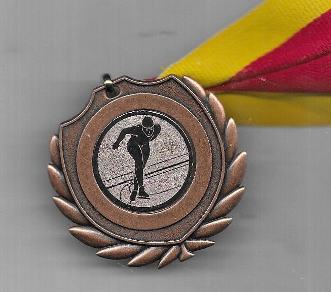 SCHAATSEN SCHAATSMEDAILLE ANDRIES KWIK 2009, Postzegels en Munten, Penningen en Medailles, Ophalen of Verzenden, Overige materialen