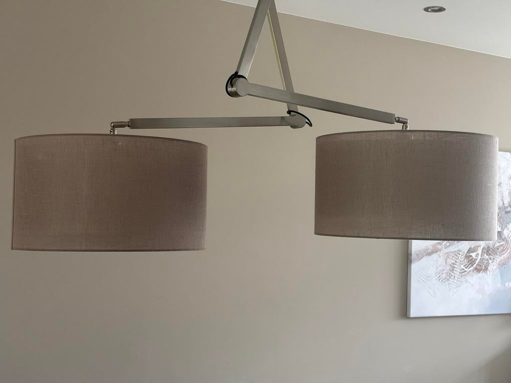 Prachtige hanglamp, Huis en Inrichting, Lampen | Lampenkappen, Ophalen, Gebruikt, Wit, Rond