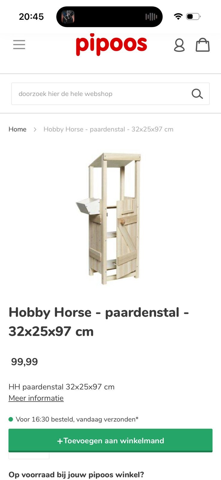 Pippos stal, Ophalen of Verzenden, Zo goed als nieuw, Jongen of Meisje