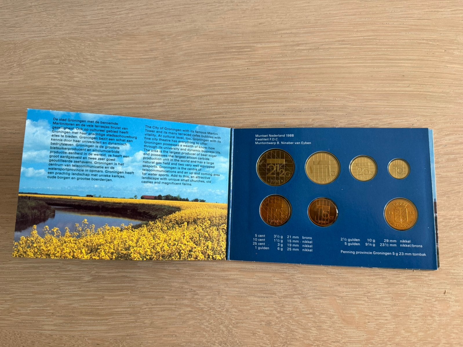 Officiële FDC Muntset Nederland 1988 – Provincie Groningen, Ophalen of Verzenden