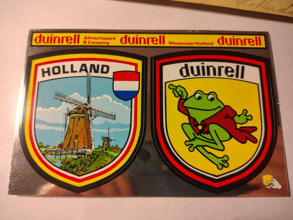 Wassenaar Duinrell Attractiepark & Camping Sticker Ansicht, Ophalen of Verzenden, 1960 tot 1980, Zuid-Holland
