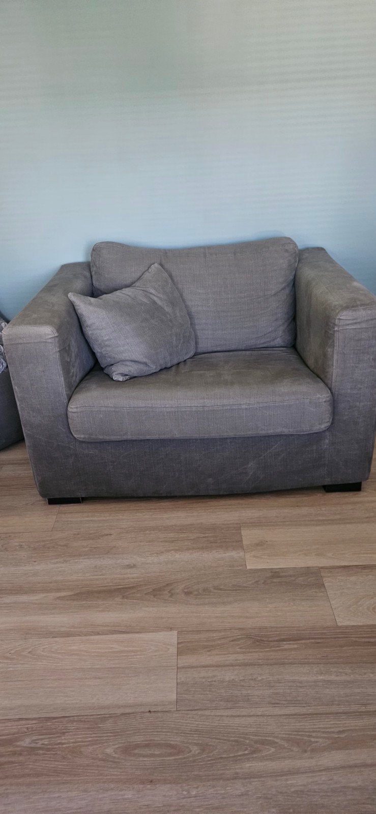 loveseat dmf met Roma linnen stof, Ophalen, Gebruikt, Tweepersoons, 75 tot 100 cm