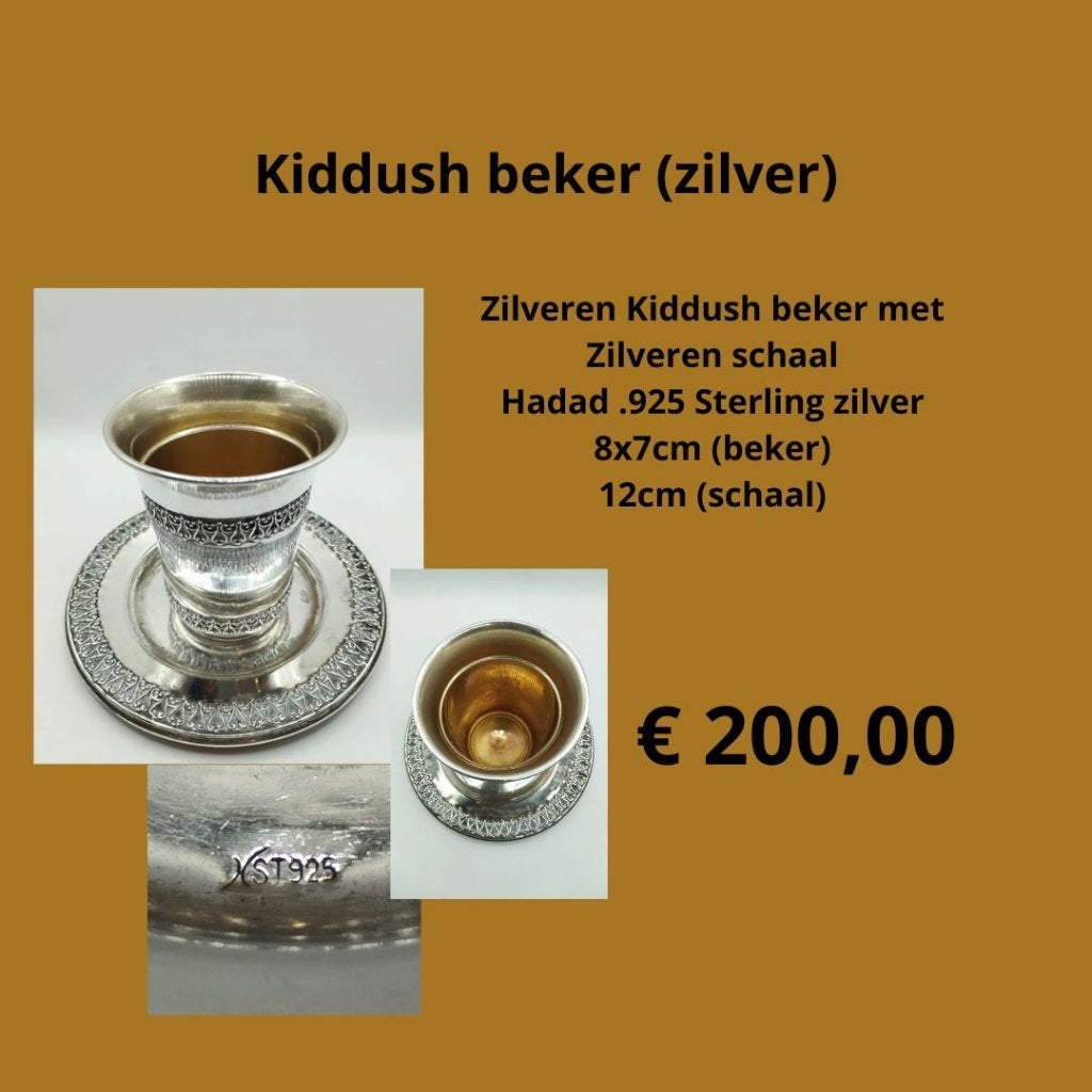 925 Silver Kiddush beker, Verzenden, Zilver