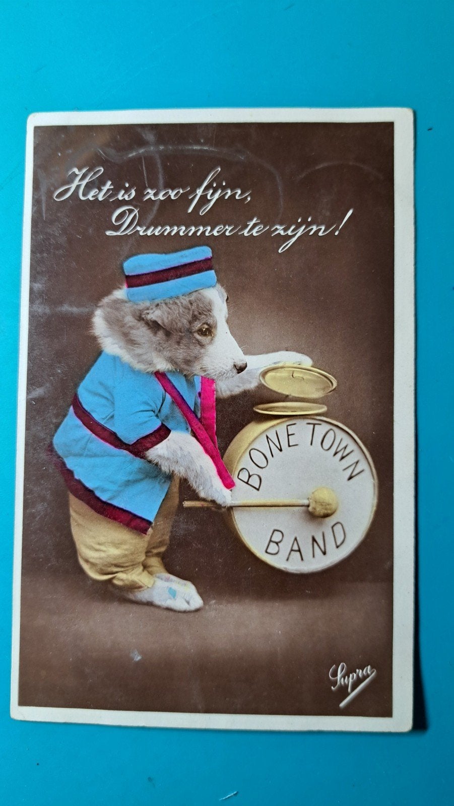 hondje speelt op de tamboer , bonetown band 1931, Ophalen of Verzenden, 1920 tot 1940, Gelopen, Hond of Kat