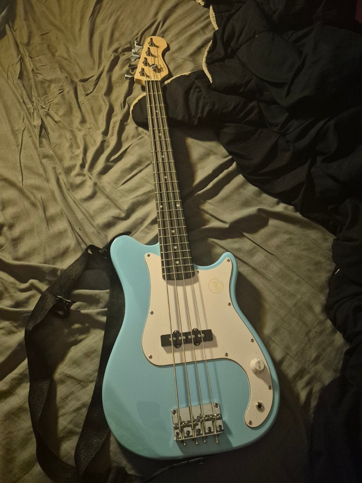 Nieuwe basgitaar - Lichtblauw, Ophalen, Nieuw, Elektrisch