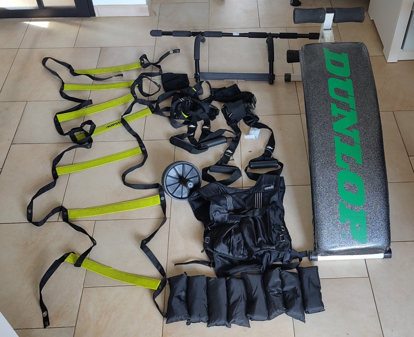 Diverse fitnessartikelen van verschillende merken, Sport en Fitness, Fitnessmaterialen, Ophalen, Gebruikt, Benen, Fitnessbank