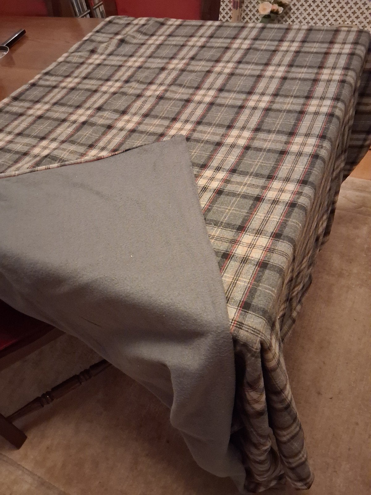 plaid, Ophalen of Verzenden, Eenpersoons, Grijs, Deken of Dekbed