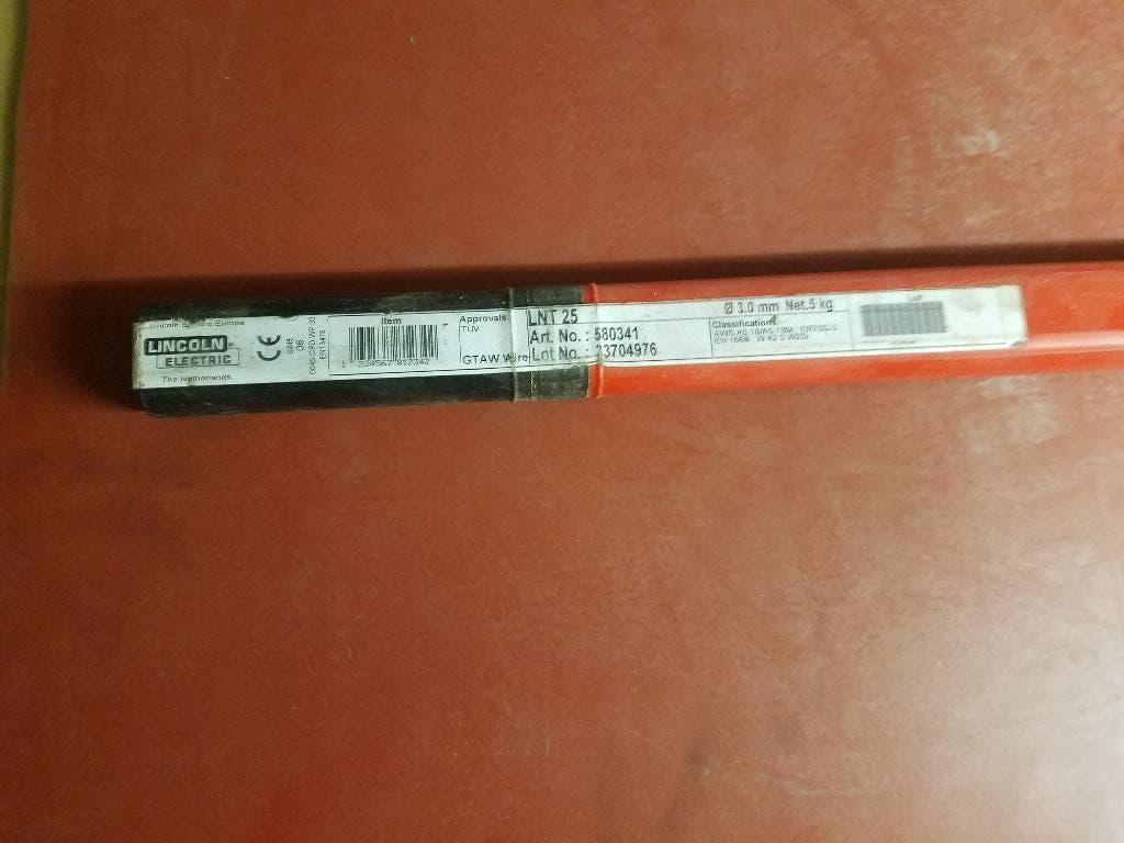 Lasdraad Lincoln Electric LNT25, Doe-het-zelf en Verbouw, Ophalen of Verzenden, Nieuw, 250 ampère of meer, Tig