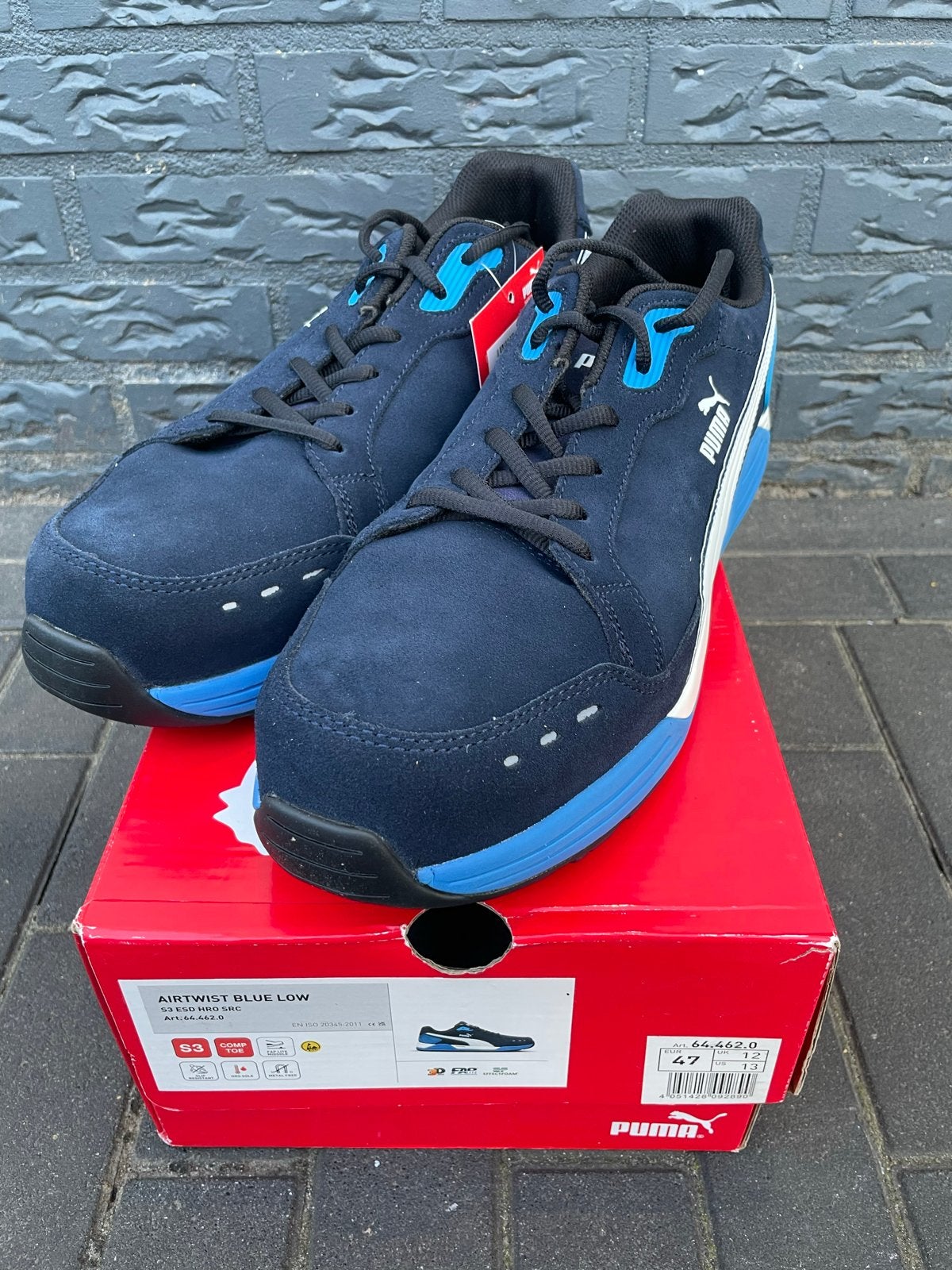 Nieuwe Puma Airtwist Blue Low Werkschoenen Maat 47, Blauw, Nieuw, Ophalen of Verzenden, Werkschoenen