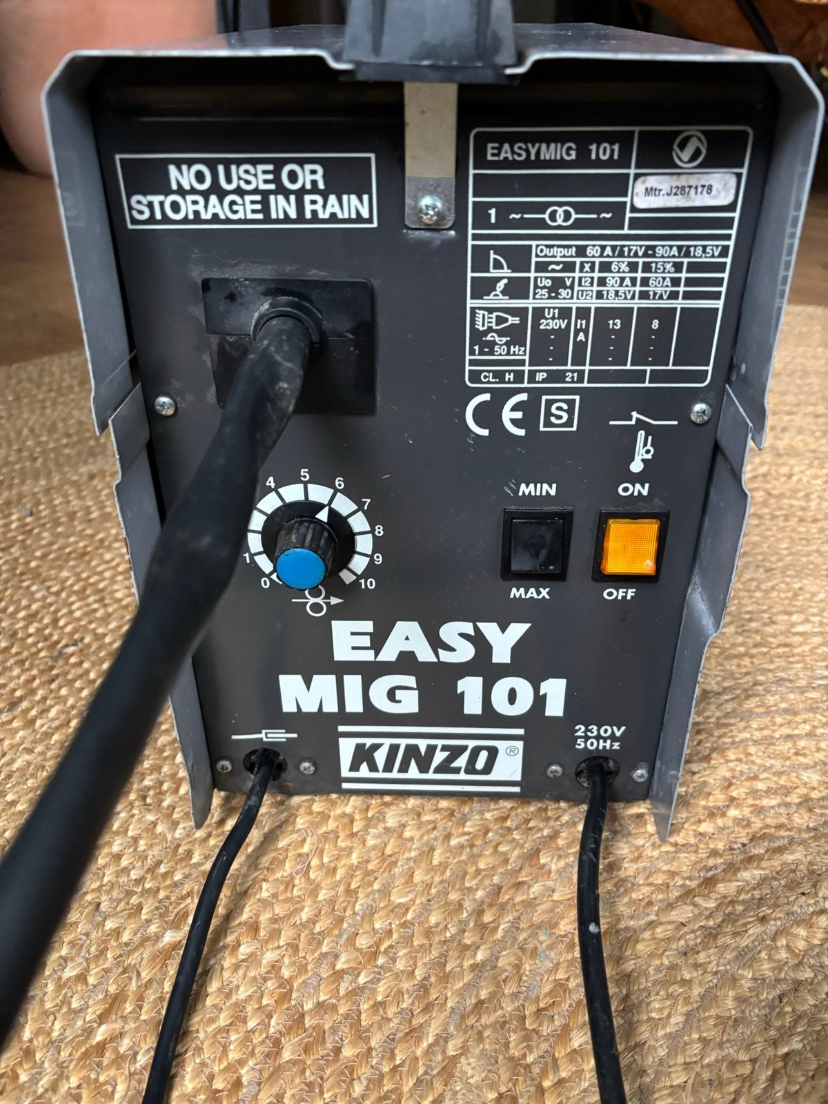Kinzo Easy Mig 101 Lasapparaat, Compact, Gebruiksvriendelijk, Ophalen, Gebruikt, Minder dan 150 ampère, Co2
