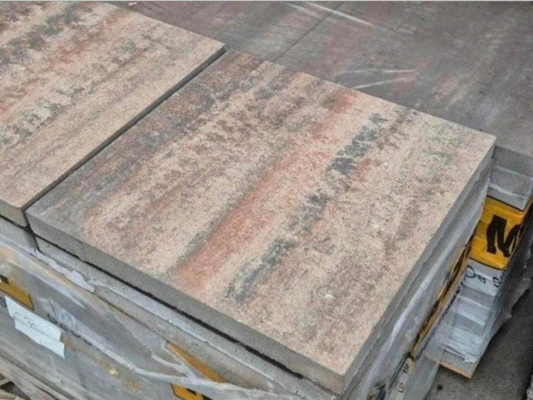 Actie!! terrastegels multicolor 60x60x6cm s-partij tuintegel, Nieuw, Ophalen of Verzenden, 10 m² of meer, Beton