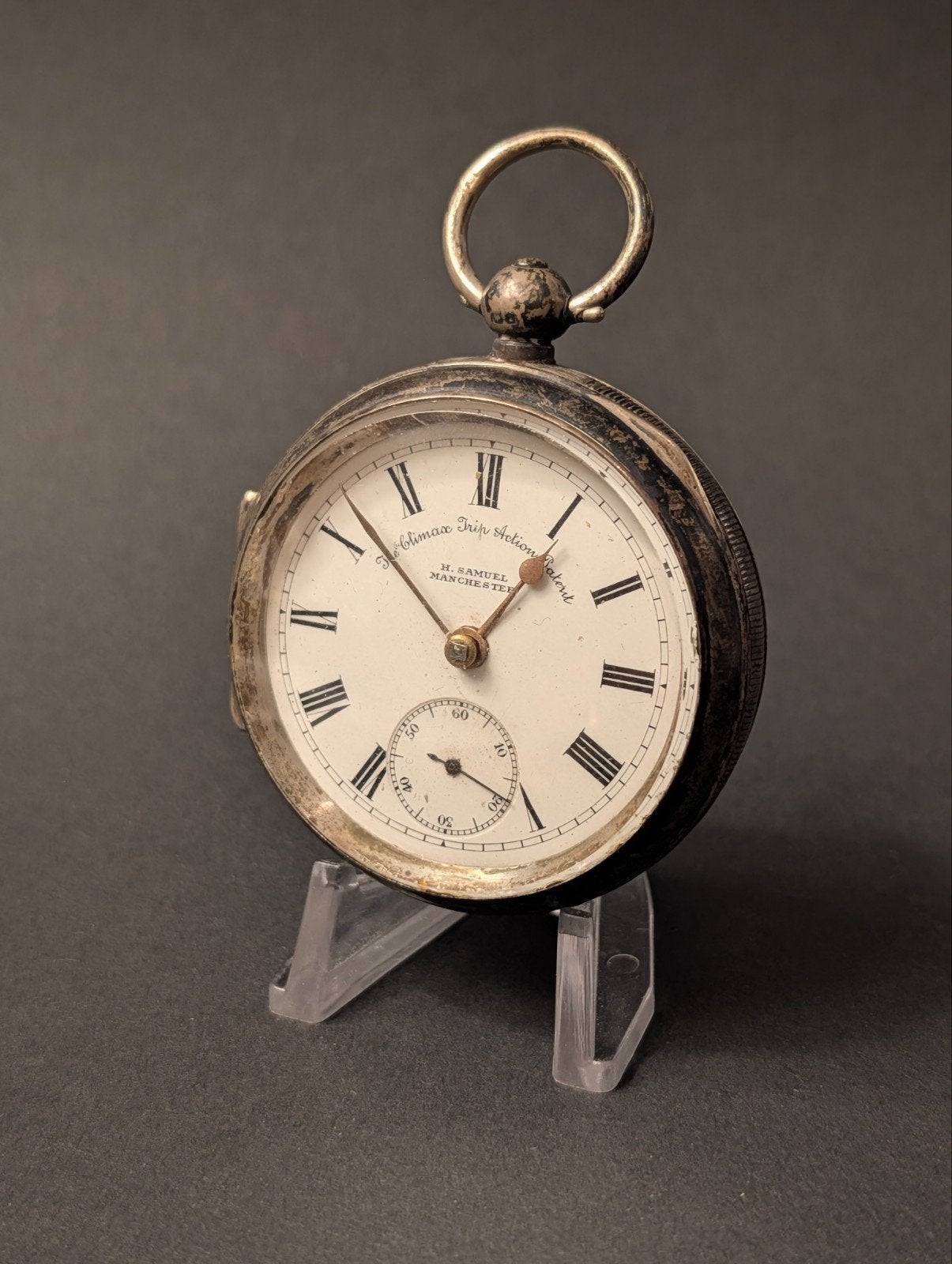 Zilveren Zakhorloge H.S. Manchester The Climax Trip Action, Ophalen of Verzenden