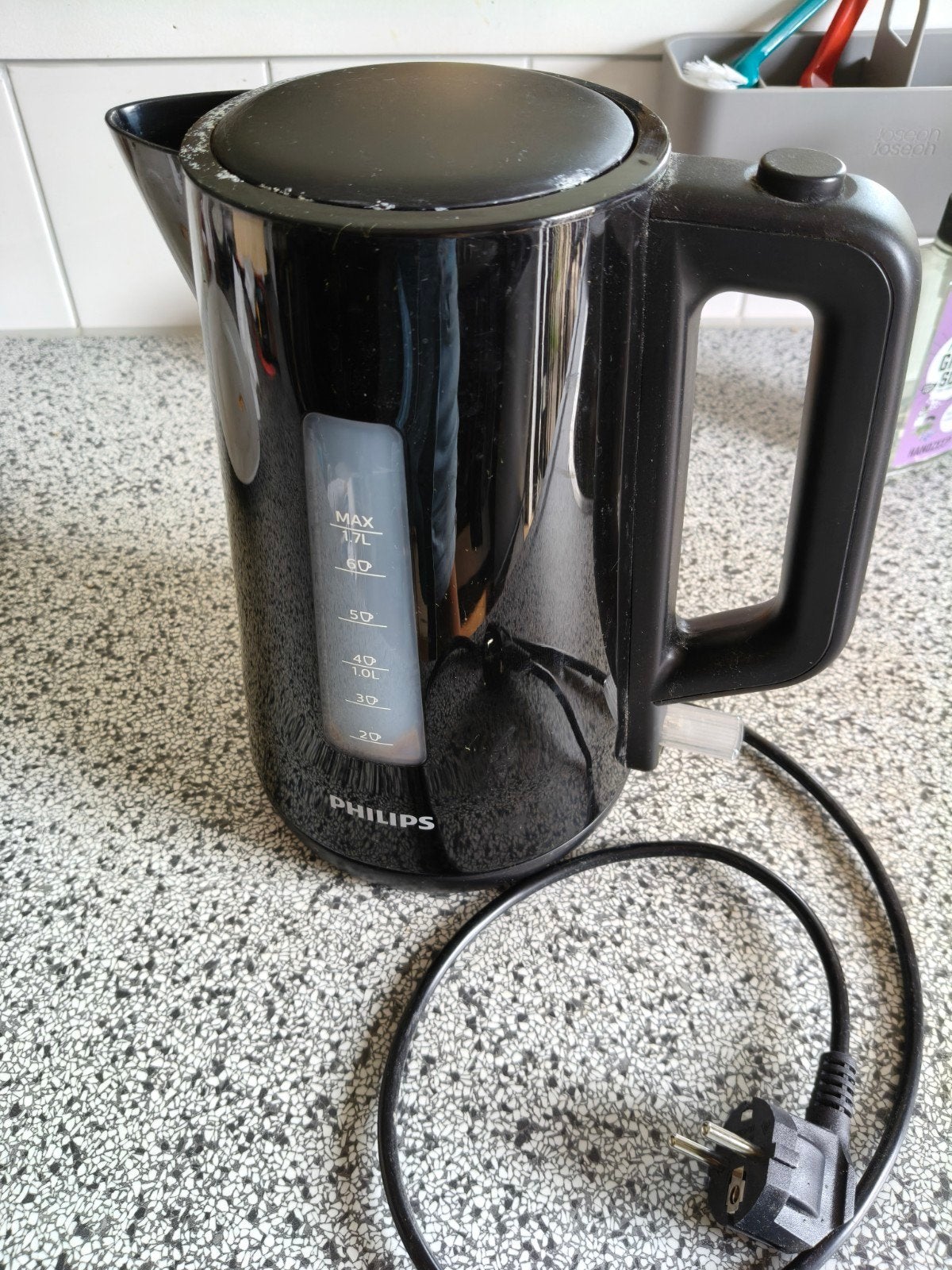 Philips waterkoker 1,7 L Werkt perfect!, 1 tot 2 liter, Ophalen of Verzenden, Gebruikt