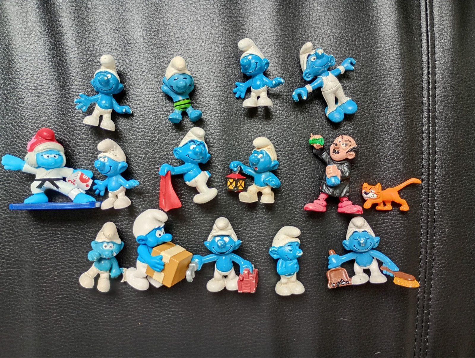 Grote collectie Smurfen beeldjes - 15 stuks, Verzamelen, Smurfen, Ophalen of Verzenden, Gebruikt, Verschillende Smurfen, Poppetje, Figuurtje of Knuffel