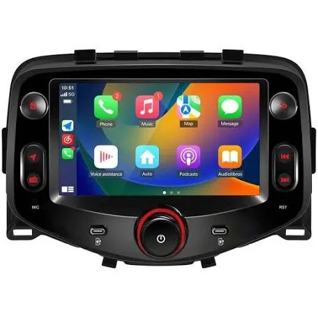 Draadloze CarPlay Android Auto 7 inch 108 C1 Aygo plug&play, Auto diversen, Ophalen of Verzenden, Nieuw