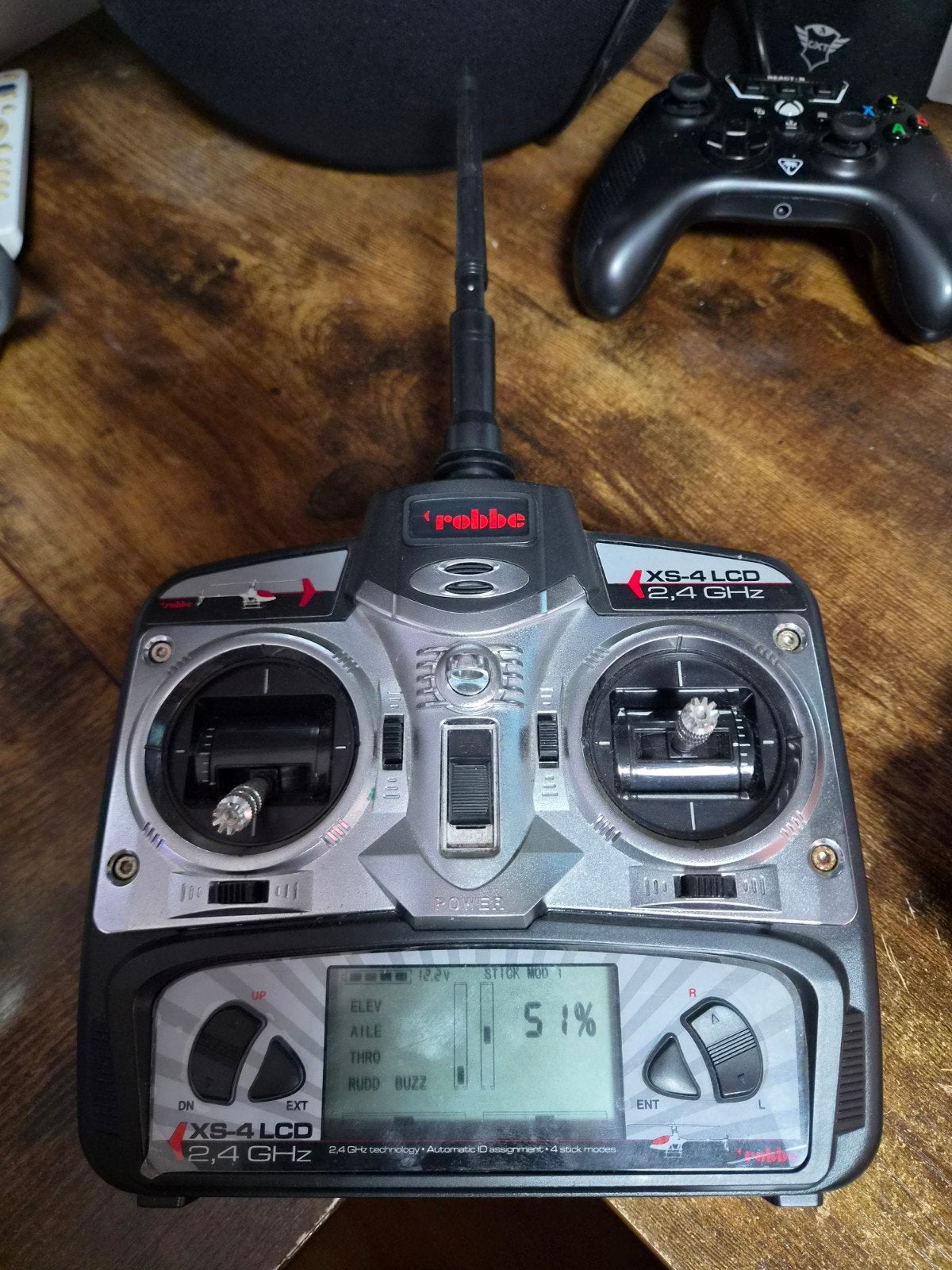 Robbe XS-4 LCD 2.4GHz afstandsbediening met ontvanger, Ophalen of Verzenden, Gebruikt