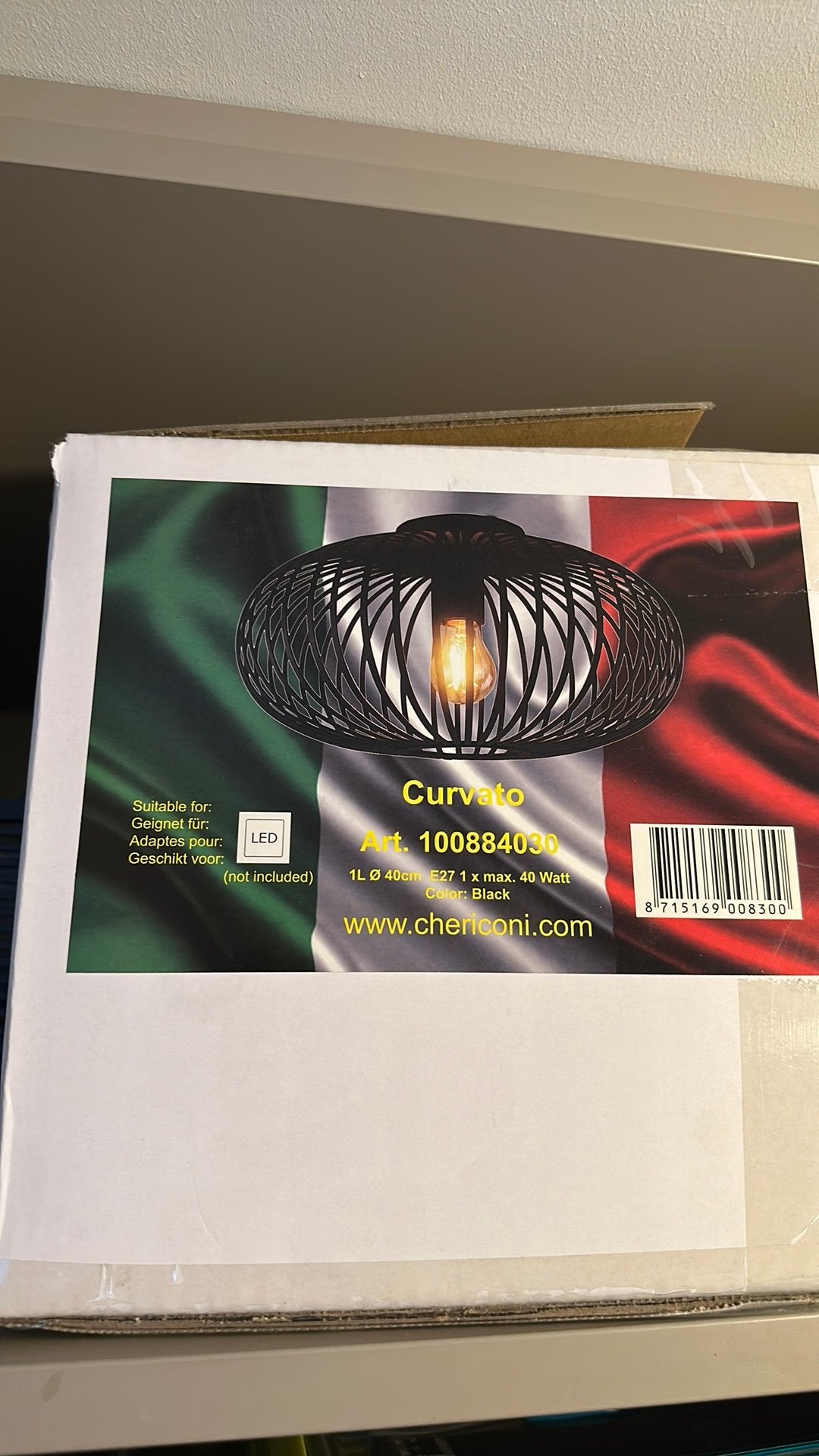 Plafondlamp zwart, Ophalen, Nieuw