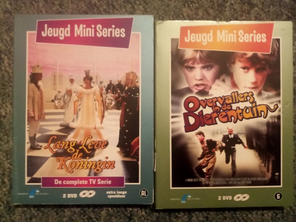 Kinder series: Lang leve de koningin, overvallers dierentuin, Cd's en Dvd's, Avontuur, Alle leeftijden, Tv-serie, Zo goed als nieuw