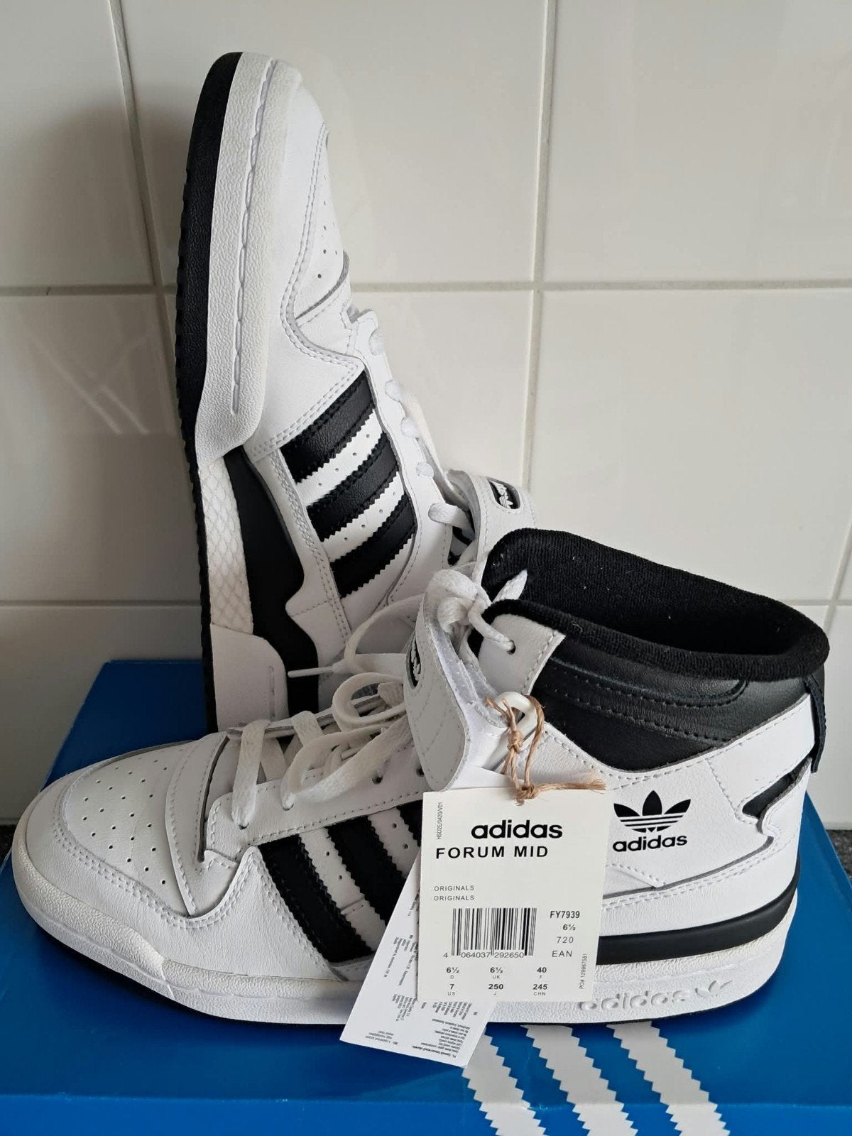 Adidas Forum Mid Unisex Schoenen Maat 40 - Zo goed als nieuw, Adidas, Wit, Ophalen of Verzenden, Sneakers of Gympen