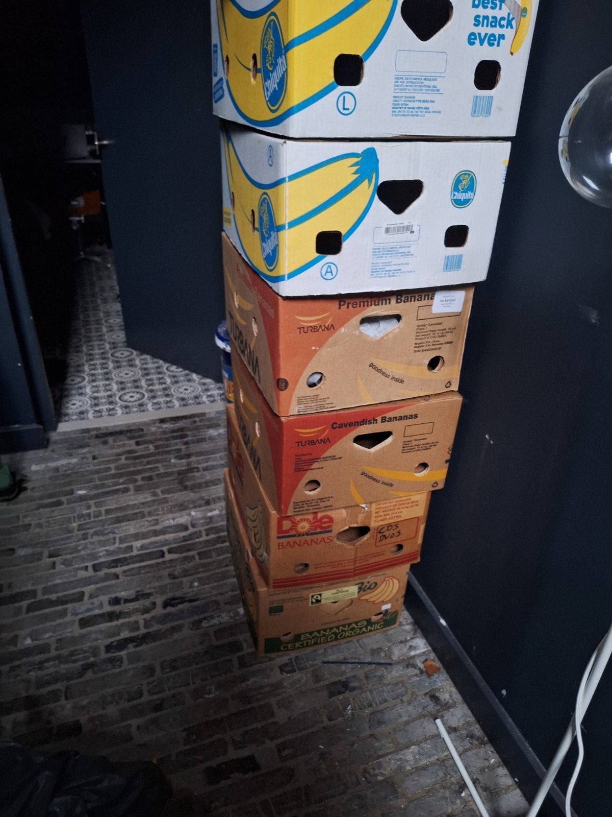 5 bananendozen, Ophalen, Doos, 40 tot 60 cm, 50 tot 75 cm