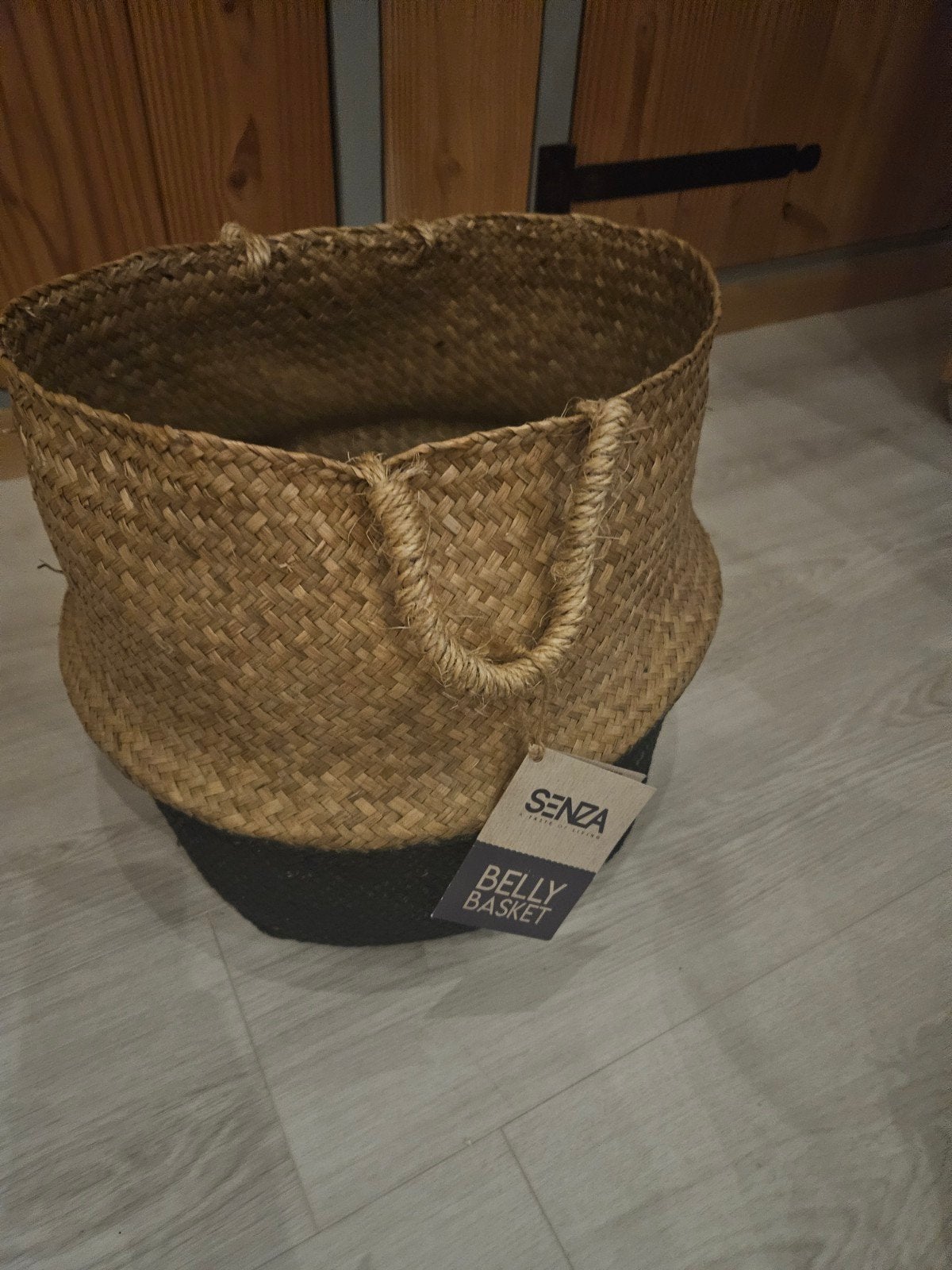 Nieuwe Senza Belly Basket - Riet/Zeegras Mand, Mand, Rond, Nieuw, Ophalen of Verzenden