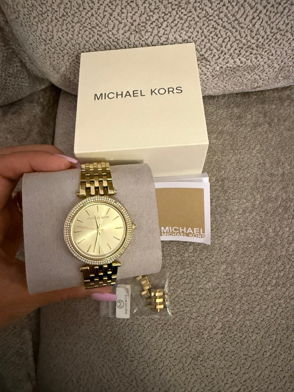 Michael Kors horloge goud | met extra schakels en doos, Overige merken, Polshorloge, Ophalen of Verzenden, Zo goed als nieuw