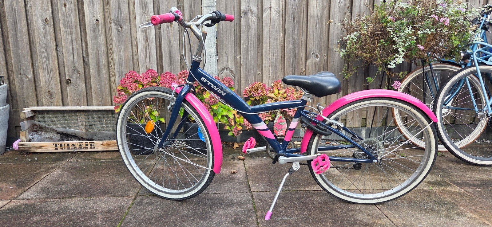 Mooie B'TWIN kinderfiets 20 inch - Blauw/Roze, Ophalen, Gebruikt, 20 inch of meer, B'TWIN