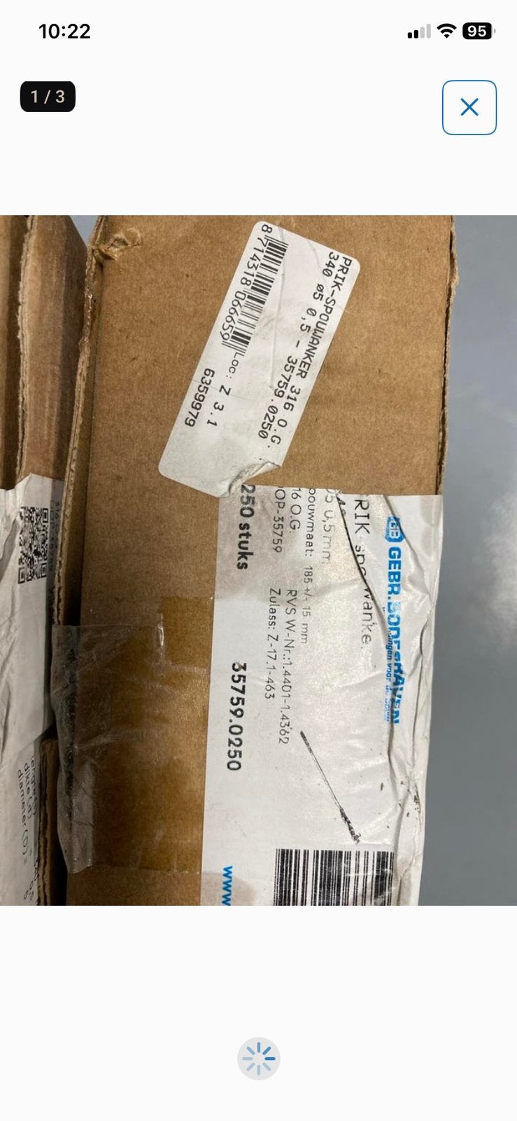 Prik spouwankers, Ophalen, Nieuw, Overige typen, Rvs