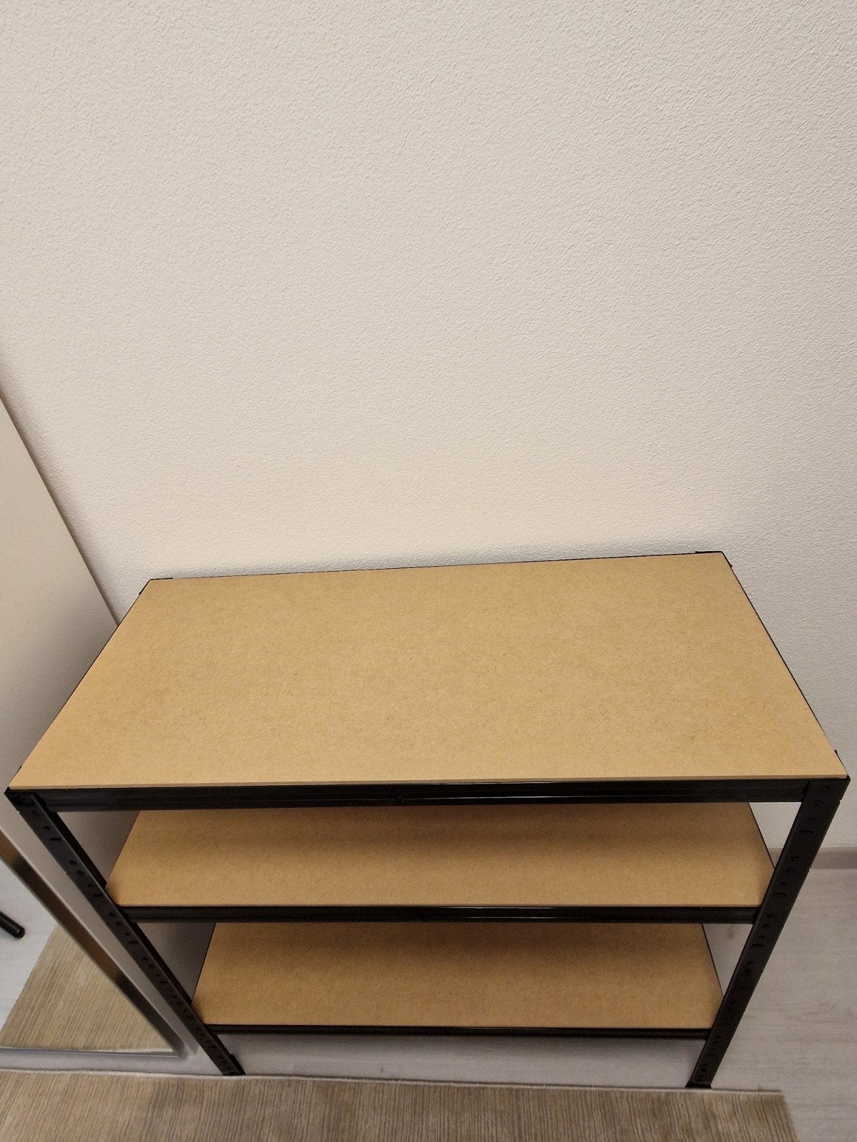 Shelfplaza zwart metalen stellingkast 40x90x90cm, gebruikt, Ophalen, Gebruikt