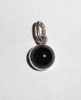Hanger Bedeltje Onyx Zilver, Overige voorstellingen, Verzenden, Zwart, Zo goed als nieuw
