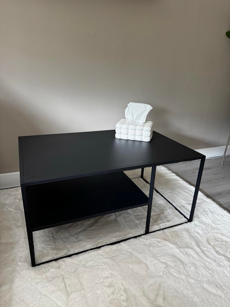 Jysk salontafel Virum - Zwart, 90x60x45 cm, Ophalen, Gebruikt, 50 tot 100 cm, Metaal