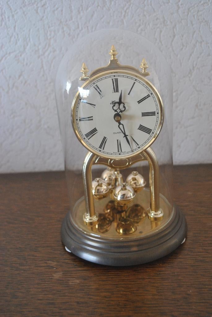Pendule, Hermle, vintage, Ophalen of Verzenden, Gebruikt, Analoog, Wekker of Tafelklok