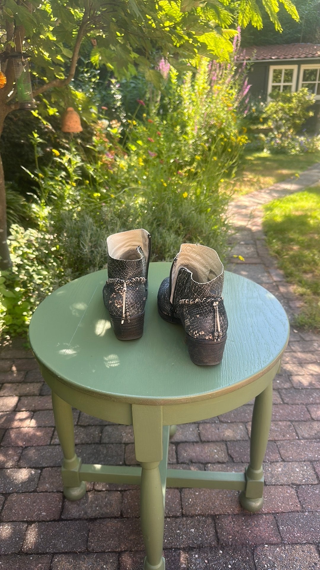 Vintage schoen maat 39, Lage of Enkellaarzen, Ophalen of Verzenden, Grijs, Gedragen