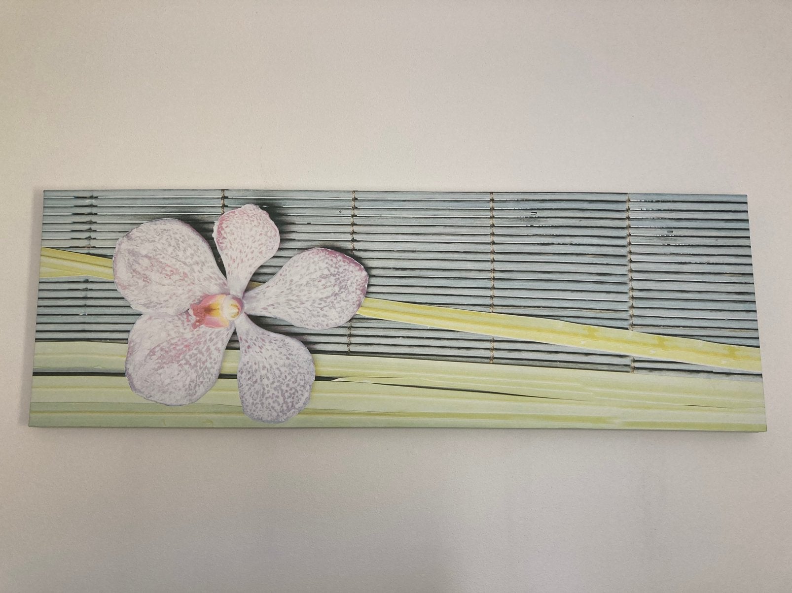 Canvas met een orchidee-motief, Ophalen of Verzenden, Minder dan 50 cm, Schilderij