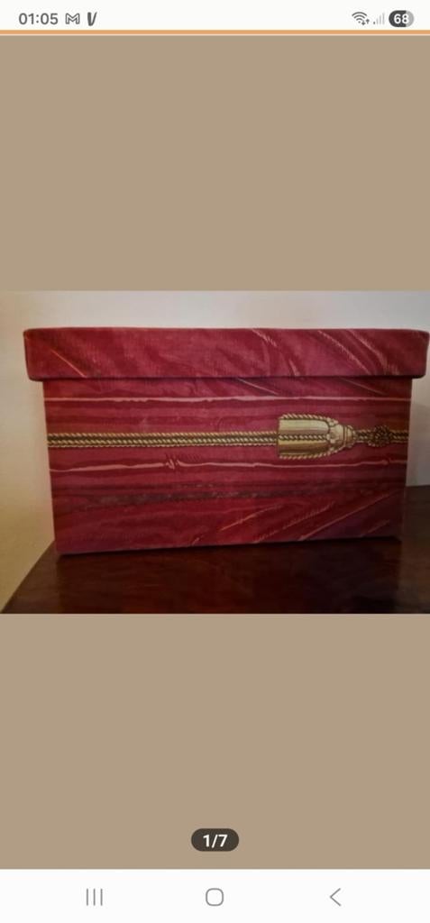 Vintage opberg stoffen engelse mand/ doos, Ophalen of Verzenden, Zo goed als nieuw