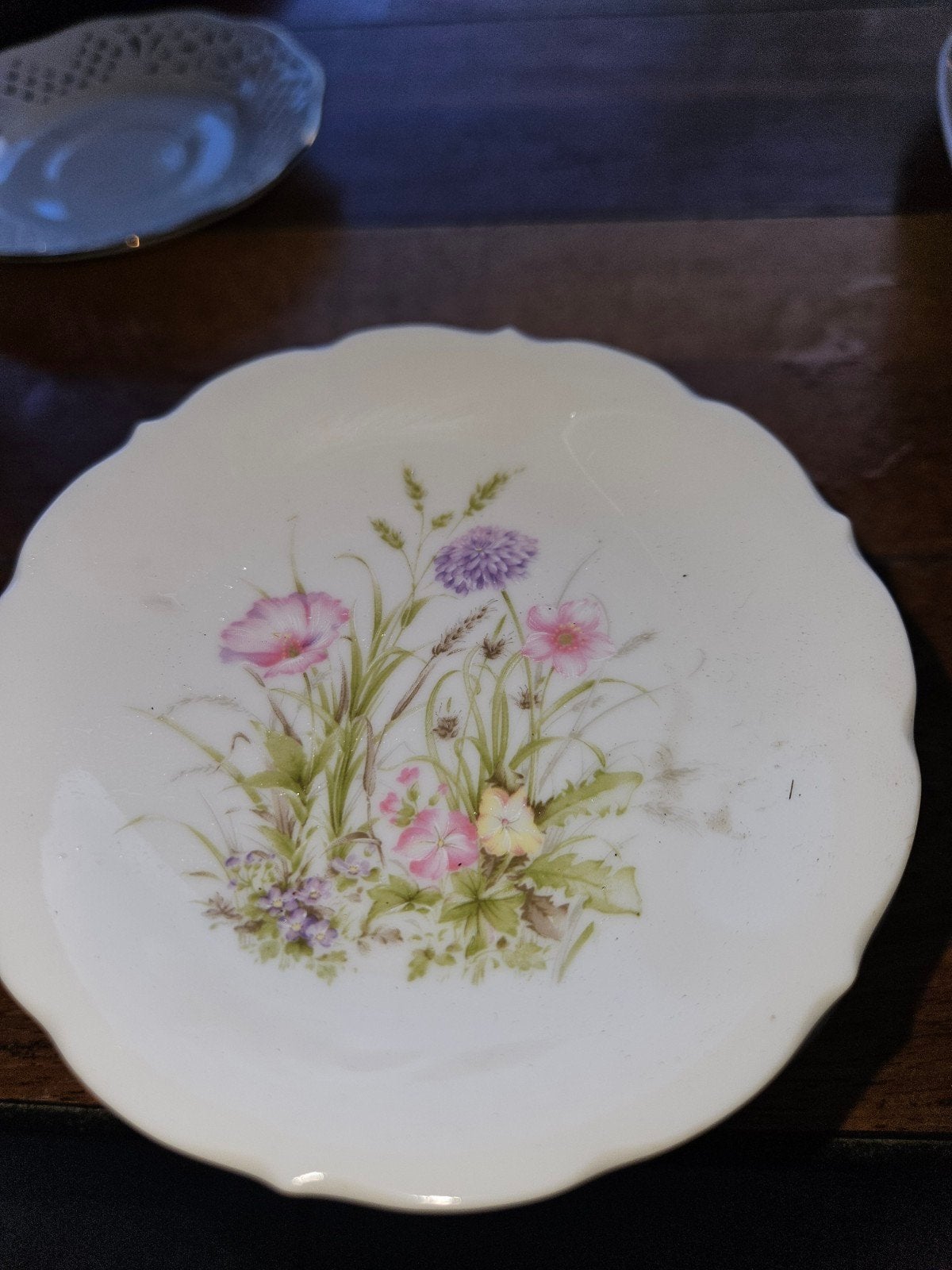 Set van 9 porseleinen schaaltjes met bloemendecor, Ophalen of Verzenden