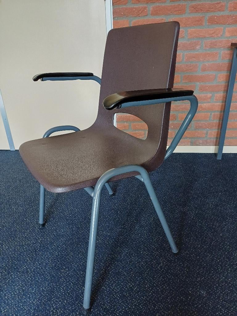 Stoelen, Ophalen, Gebruikt, Bruin, Kantinestoel.