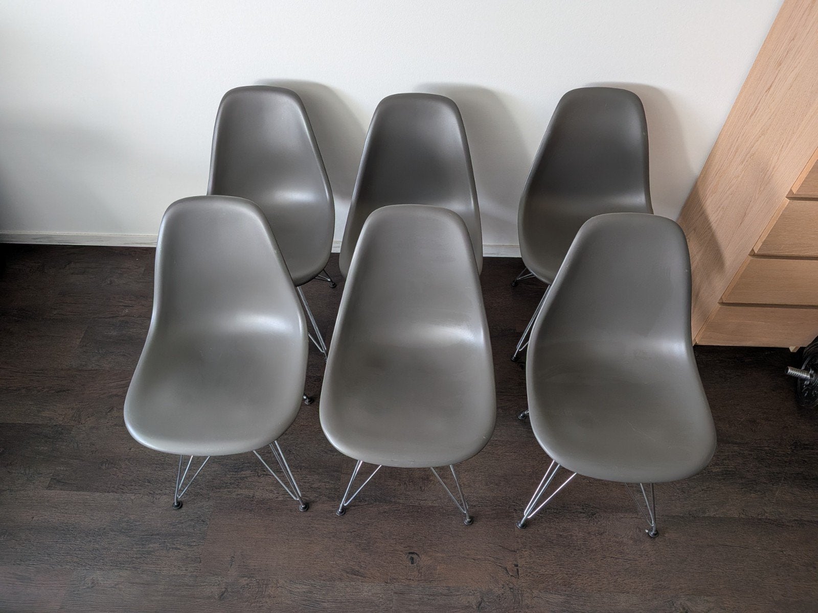 Originele Vitra Eames DSR stoel grijs – designklassiek, Ophalen, Kunststof, Gebruikt, Grijs
