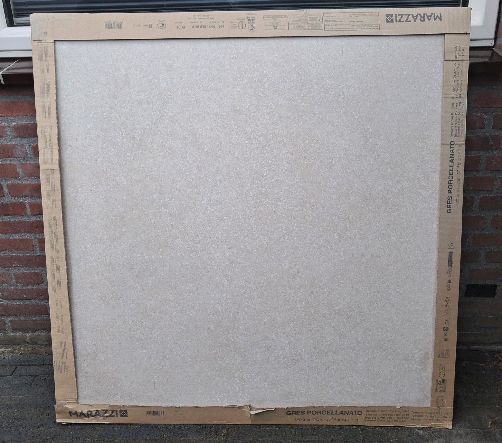 Tegel Marazzi Gres Porcellanato 120x120cm, Ophalen, 60 cm of meer, Nieuw, Minder dan 5 m²