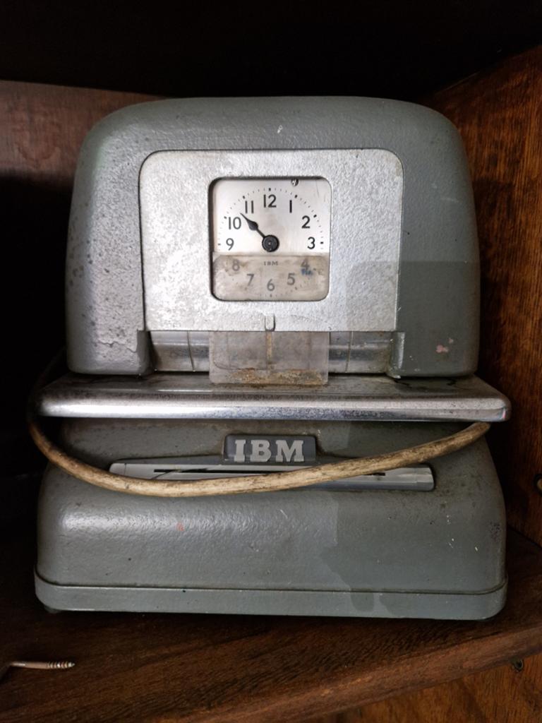 Vintage IBM prikklok - Industriële decoratie, Ophalen