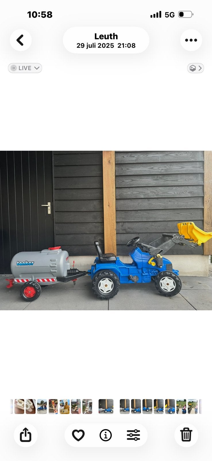 Speelgoed tractor met spuit, Kinderen en Baby's, Speelgoed | Buiten | Skelters, Ophalen, Gebruikt, Overige merken