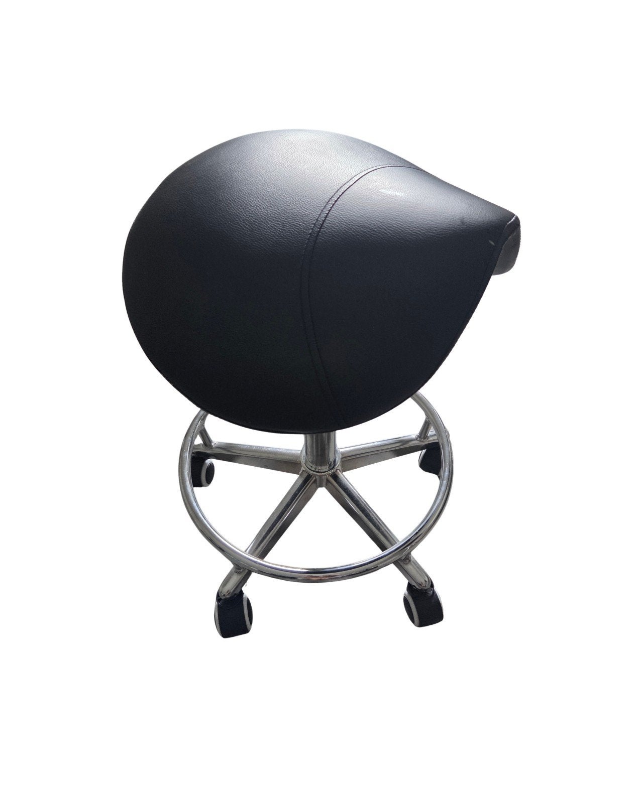 Zwarte ergonomische zadelkruk op wielen, Ophalen, Gebruikt, Zwart, Ergonomisch, Modern
